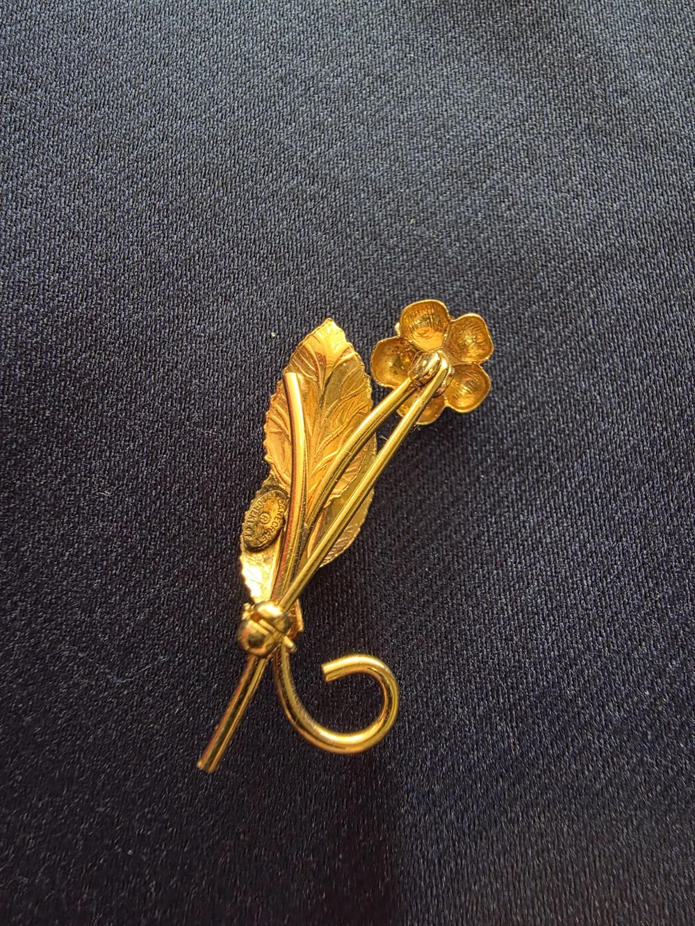 Danecraft 1/20 12K Gold Filled Rose Floral Brooch Pin